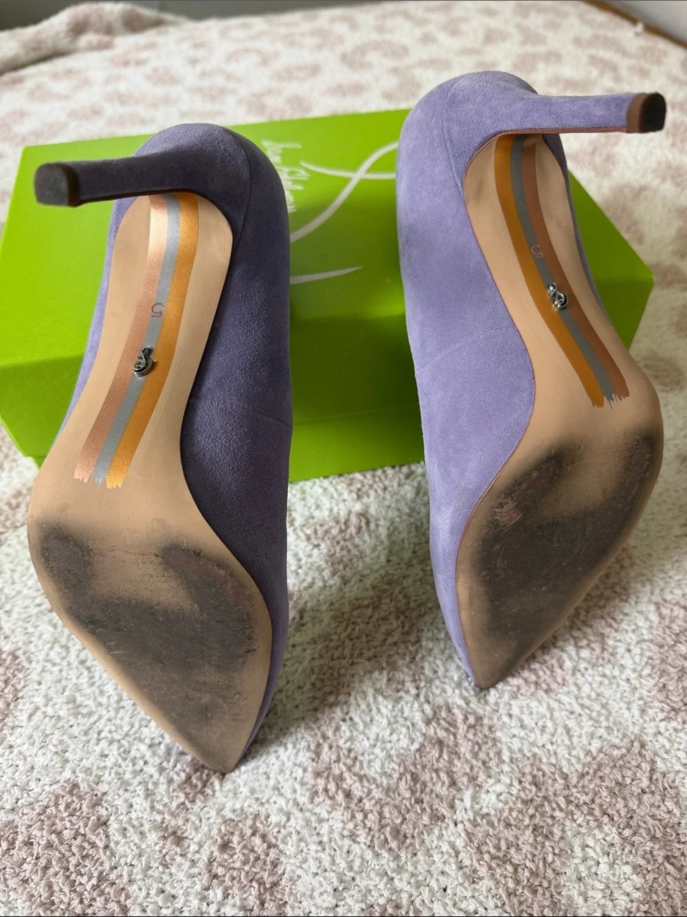 Sam Edelman Purple Iris Suede Pointed-Toe Pumps